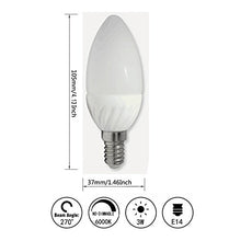 Load image into Gallery viewer, Edearkar 3W LED Candelabra Ceramic Light Bulbs (4 Pack) E14 Base LED Light 3W (30W Incandescent Light Bulbs ) Non-Dimmable 6000K Cool White for Chandelier,Decorative Bulb,AC85-265V
