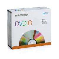 Memorex 4.7Gb/16x DVD-R 10-Pack Slim Case