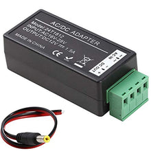 Load image into Gallery viewer, UHPPOTE AC16-28V to DC12V Convertor 1.5Amp Supply Current Power Adapter for Surveillance CCTV Security System
