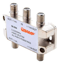 Load image into Gallery viewer, BAMF 4-Way Coax Cable Splitter Bi-Directional MoCA 5-2300MHz
