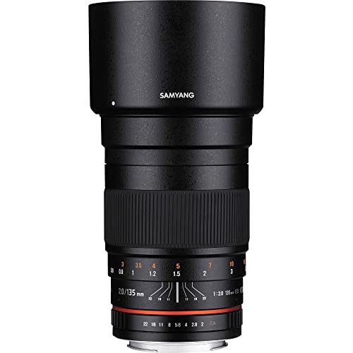 SAMYANG 135 mm F2.0 Manual Focus Lens for Nikon AE