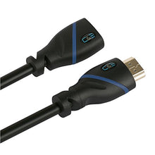 Load image into Gallery viewer, 3 FT (0.9 M) High Speed HDMI Cable Male to Female with Ethernet Black (3 Feet/0.9 Meters) Supports 4K 30Hz, 3D, 1080p and Audio Return CNE550671 (2 Pack)
