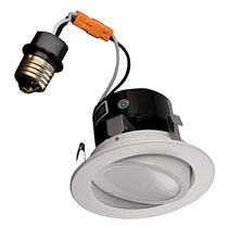 Load image into Gallery viewer, NICOR Lighting 4 inch LED Gimbal Downlight Retrofit Kit in 2700K (DLG4-10-120-2K-WH)
