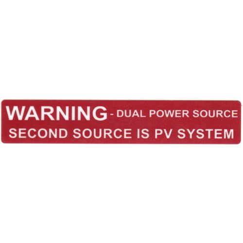 HellermannTyton 596-00231 Dual Power Source Label