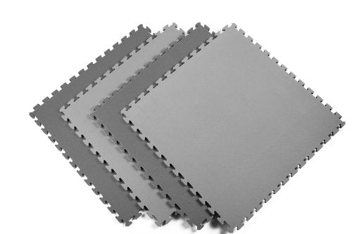 Norsk 240251 Reversible Recyclamat Multi-Purpose Foam Flooring, Black/Gray, 4-Pack