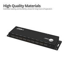 Load image into Gallery viewer, SIIG 1x8 HDMI 4K @60Hz HDR Splitter W/ EDID Management | YUV 4:4:4 8-Bit | YUV 4:2:0 10-Bit | HDMI 2.0, HDCP 2.2, 18Gbps | Auto Scaling, Low Heat, Cascadable, Firmware Upgradable | 8 Port 1 in 8 Out
