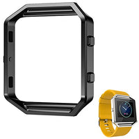 Fitbit Blaze Frame Black, AISPORTS Fitbit Blaze Accessory Frame Stainless Steel Metal Watch Frame Holder Shell Replacement Housing Protective Case Cover for Fitbit Blaze Smart Watch