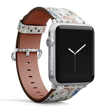 Load image into Gallery viewer, Compatible with Big Apple Watch 42mm, 44mm, 45mm (All Series) Leather Watch Wrist Band Strap Bracelet with Adapters (Llama Cactus)
