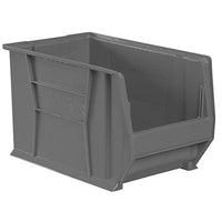 Akro-Mils 30282 Super-Size AkroBin Heavy Duty Stackable Storage Bin Plastic Container, (20-Inch L x 12-Inch W x 12-Inch H), Gray, (2-Pack)