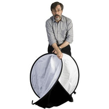 Load image into Gallery viewer, Impact Collapsible Oval Reflector Disc - Silver/White - 41x74&quot;
