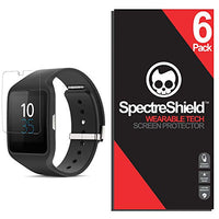 Spectre Shield (6 Pack) Screen Protector for Sony SmartWatch 3 Accessory Sony SmartWatch 3 Case Friendly Full Coverage Clear Film
