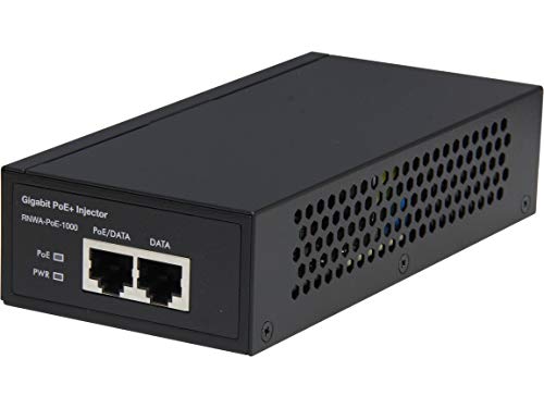 Rosewill Gigabit Metal PoE Injector, Support up to 40W and Delivers up to 100 Meters (328ft) and IEEE 802.3af & 802.3at Compliance, for IP Cameras, Wireless AP, VoIP Phones and More (RNWA-PoE-1000)