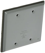 Load image into Gallery viewer, TayMac BC200S Weatherproof Metallic Device Cover, Blank, Two Gang, Gray
