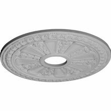 Load image into Gallery viewer, Ekena Millwork CM18RA Raymond Ceiling Medallion, 18 1/8&quot;OD 3 5/8&quot;ID x 1 1/8&quot;P (Fits Canopies up to 5 1/8&quot;), Factory Primed

