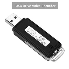 Load image into Gallery viewer, Digital Voice Recorder; Modea Portable Digital USB Disk Audio Voice Recorder with U Flash Memory (8GB)(Black)
