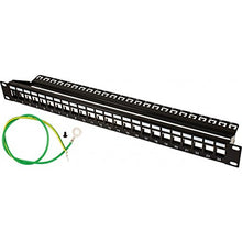 Load image into Gallery viewer, Cables UK Quick Fit New Media Patch Panel Keystone 1U 24 Port
