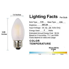 Load image into Gallery viewer, OPALRAY 12Volt Low Voltage LED Bulb, Dimmable with 12V DC Dimmer, 2W 200Lm, 25W Incandescent Equivalent, Warm White 2700K, E26 Medium Base, Frosted Glass, Torpedo Tip, 12V-24Vdc Power Input, 5 Pack
