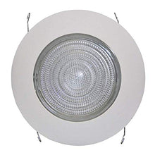 Load image into Gallery viewer, Four-Bros Lighting FLP 6&quot; Inch Fresnel Glass Lens with White Plastic Trim-60 Watt Max. -for Wet Locations-Shower Can Light Trim-Ul Listed
