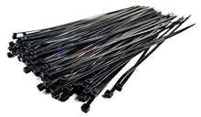 Load image into Gallery viewer, 15 Inch Black Heavy Duty Tensile Nylon Cable Zip Tie Car House Audio - 100 Pack

