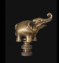 Load image into Gallery viewer, B&amp;P Lamp Elephant Brass Finial, 2 1/4 in Ht, 1/4-27 Tap

