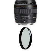 Canon EF 85mm f/1.8 USM Medium Telephoto Lens for Canon SLR Cameras w/ B+W 58mm HTC Kaesemann Circular Polarizer