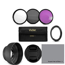 Load image into Gallery viewer, Essential Accessory Kit for Canon PowerShot SX530 HS, SX520 HS, SX60 HS, SX50 HS, SX40 - Includes: Filter Adapter Ring + HD Photo Filter Kit (UV-CPL-FLD) + Collapsible Rubber Lens Hood + Lens Cap
