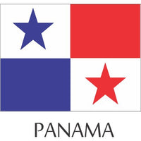 Panama Flag Hard Hat Helmet Decals Stickers - 12 Pieces