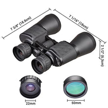 Load image into Gallery viewer, 10x 50 Black Binoculars Water Resistant with Bag Green Film Plated Objective Lens Comfortable Leather Handgrip Bird Watching Outdoor Camping Game Viewing US Delivery (10x 50)
