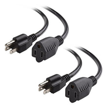 Load image into Gallery viewer, Cable Matters 2-Pack 16 AWG Heavy Duty AC Power Extension Cord (Power Extension Cable) in 15 Feet (NEMA 5-15P to NEMA 5-15R)
