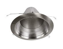 Load image into Gallery viewer, Nicor Lighting 6 Inch Nickel Airtight Cone Baffle Trim, Fits 6 Inch Housings (17550 Ank)
