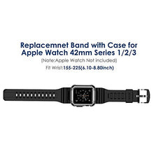 Load image into Gallery viewer, Simpeak Rugged Protective Case With Black Strap Bands Compatible With Apple Watch Series 3 Series 2
