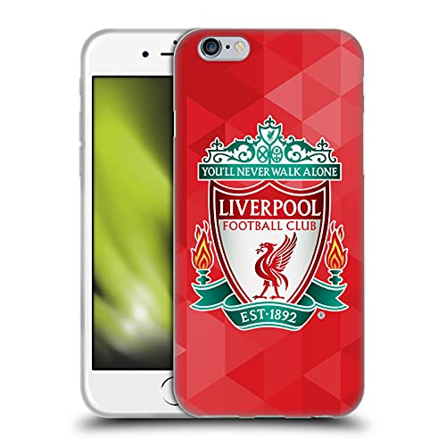 Head Case Designs Officially Licensed Liverpool Football Club Red Geometric 1 Crest 1 Soft Gel Case Compatible with Apple iPhone 6 / iPhone 6s