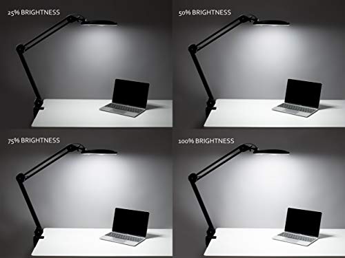 LED DESK LAMP WITH MAGNIFYING GLASS - DAYLIGHT- DIMMABLE - 3 DIOPTRE - 60  LED - WHITE
