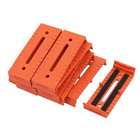 Aexit 12 Pcs Transmission Plastic 110mmx40mmx17mm Cable Holder Wire Organizer Orange for Office