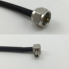 Load image into Gallery viewer, 12 inch RG188 F MALE to TS9 ANGLE MALE Pigtail Jumper RF coaxial cable 50ohm Quick USA Shipping
