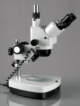 Load image into Gallery viewer, AmScope SH-2TZC-10M Digital Professional Trinocular Stereo Zoom Microscope, WF10x and WF20x Eyepieces, 10X-80X Magnification, 1X-4X Zoom Objective, Upper and Lower Halogen Lighting with Rheostat, 110V
