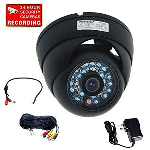 VideoSecu Day Night Vision IR Outdoor Dome Security Camera Vandal Proof 1/3