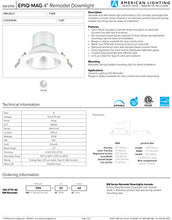 Load image into Gallery viewer, American Lighting 8W Epiq Mag 4 LED Downlight, 4000K Color Temp, 4&quot; - Alzak, White
