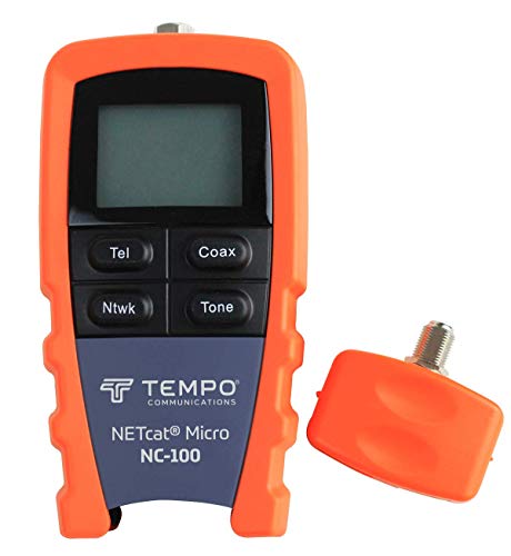 Tempo Communications NC-100 Professional Wiring Tester - Test Twisted Pair (STP/UTP) and Coaxial Cables (Latest Model)
