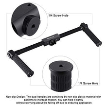 Load image into Gallery viewer, PULUZ Aluminum Dual Grip Gimbal Handle Extended Bracket Stabilizer for 1.3 inch/3.3cm Camera Gimbal
