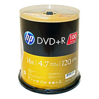 HP DR16100CB 4.7GB 16x DVD (100-ct Cake Box Spindle)