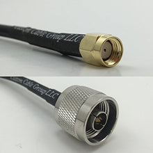 Load image into Gallery viewer, 12 inch RG188 RP-SMA MALE to N MALE Pigtail Jumper RF coaxial cable 50ohm Quick USA Shipping
