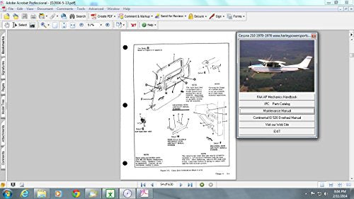 C 210 Centurion Aircraft Maintenance Service Manual Set + Engine 1960-1969