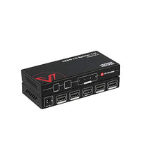 4K@60Hz/1080p@120Hz HDMI 2.0 Splitter 1 in 4 Out, Auto Downscaler with HDR10 &3D, 18Gbps Zero Latency, AV Access Gaming Splitter, Duplicate/Mirror Screens, HDCP 2.2, for Xbox PS5