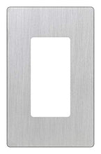 Load image into Gallery viewer, Lutron Claro 1 Gang Decorator Wallplate, CW-1-SS, Stainless Steel
