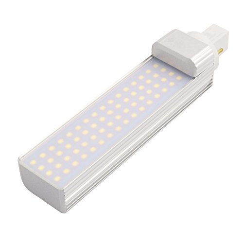 Aexit AC85-265V 13W Lighting fixtures and controls G24 6000K 64LED Horizontal 2P Connection Light Tube Milky White Cover