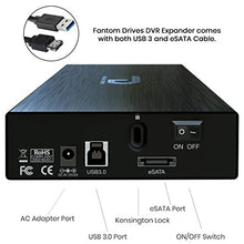 Load image into Gallery viewer, FD 2TB DVR Expander External Hard Drive - USB 3.0 &amp; eSATA (Comes with Both USB and eSATA Cable) - Supports DirecTv, Dish, Motorola, Arris and More, Black (DVR2KEUB) by Fantom Drives

