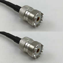 Load image into Gallery viewer, 12 inch RG188 SO239 UHF Female to SO239 UHF Female Pigtail Jumper RF coaxial cable 50ohm Quick USA Shipping

