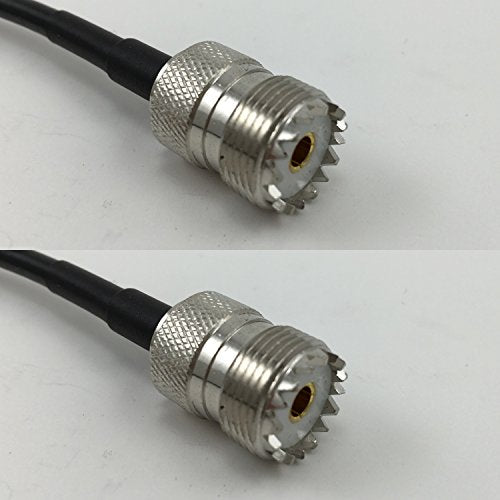 12 inch RG188 SO239 UHF Female to SO239 UHF Female Pigtail Jumper RF coaxial cable 50ohm Quick USA Shipping
