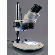 Load image into Gallery viewer, 10X-30X Super Widefield Pillar Stand Stereo Microscope with Top &amp; Bottom LED Lights
